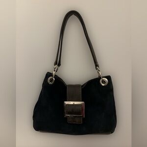 VINTAGE SUEDE PURSE WITH BUCKLE